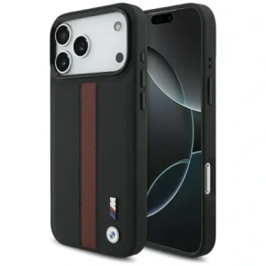 Etui BMW M Perforated Stripe Logo MagSafe do Apple iPhone 17 Pro Max czerwony