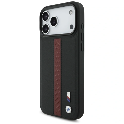Etui BMW M Perforated Stripe Logo MagSafe do Apple iPhone 17 Pro Max czerwony