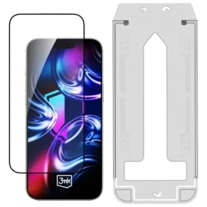Szkło hartowane 3MK HardGlass Max z aplikatorem do Apple iPhone 16 Pro / 17