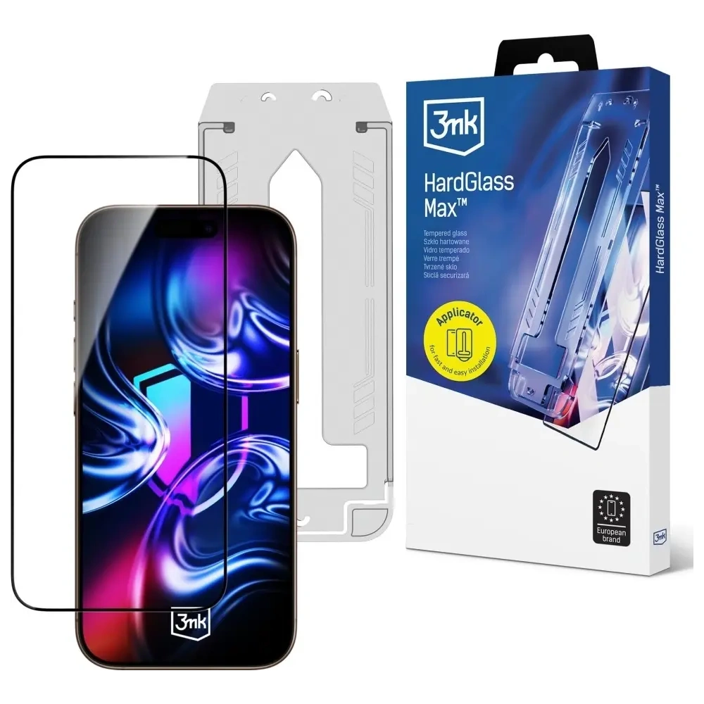 Szkło hartowane 3MK HardGlass Max z aplikatorem do Apple iPhone 17 Pro Max