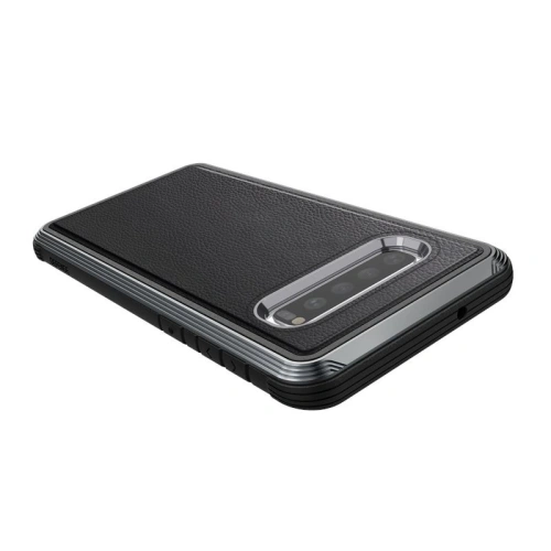 Buy X-Doria Defense Lux - Aluminum Case for Samsung Galaxy S10 (Drop test 3m) (Black Leather) - XDR004BLK - {ean13} - Home Screen Store Europe