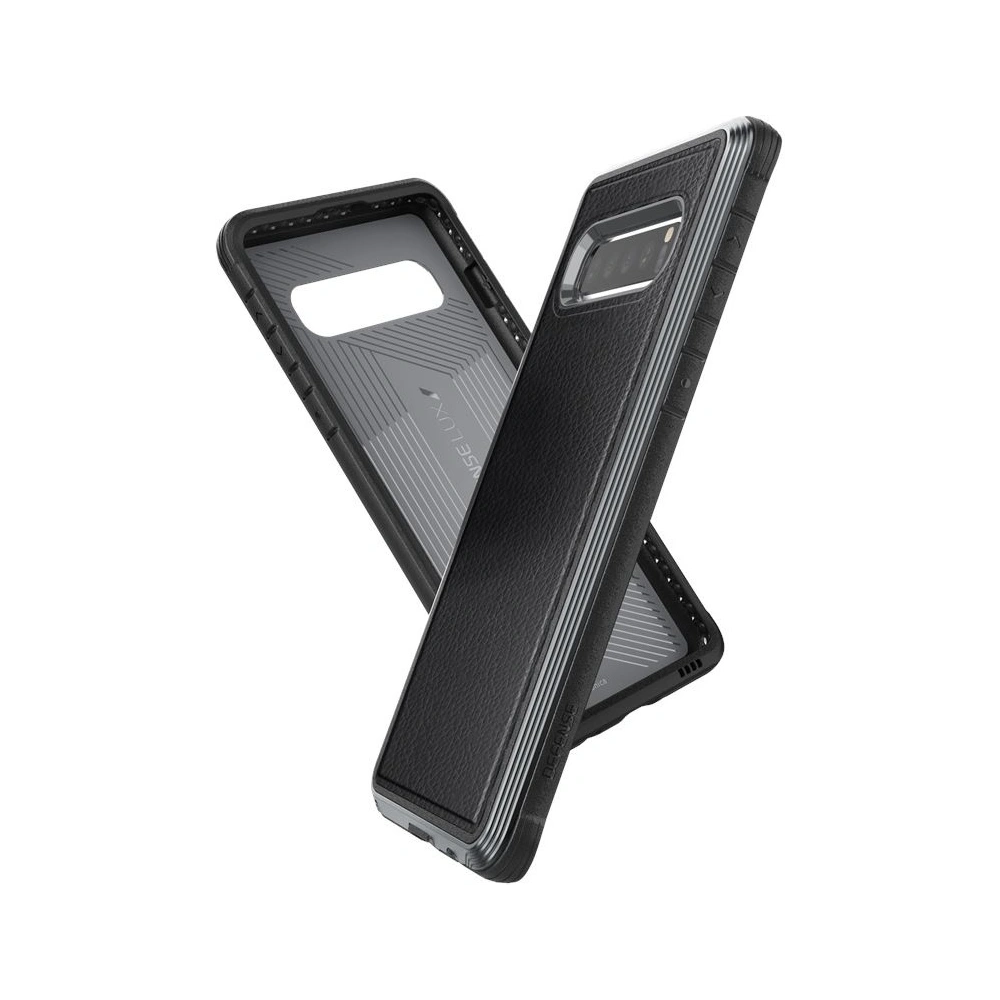 Etui aluminiowe X-Doria Defense Lux Samsung Galaxy S10 (Drop test 3m) (Black Leather)