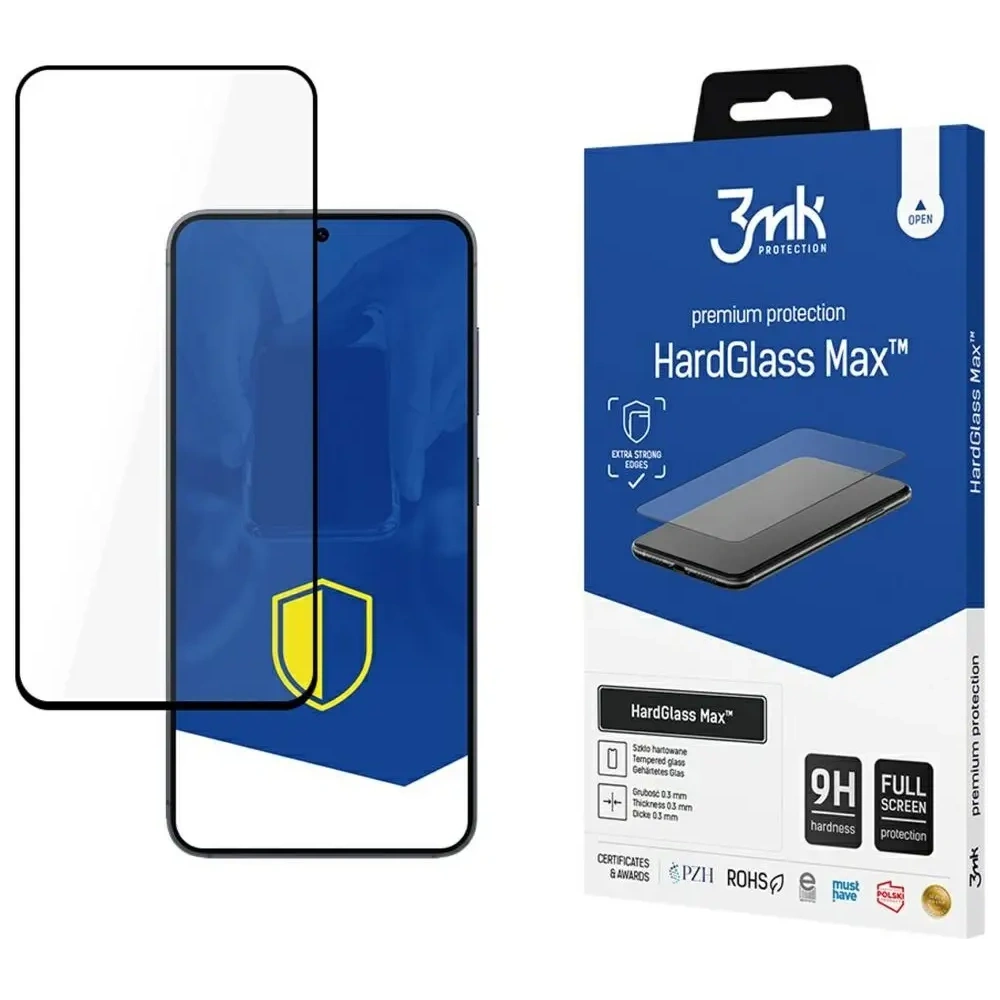 Szkło hartowane 3MK HardGlass Max z aplikatorem do Samsung Galaxy S25 FE