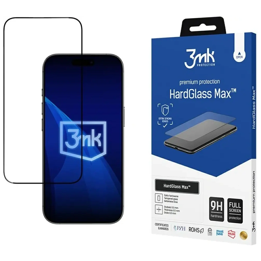 Szkło hartowane 3MK HardGlass Max do Apple iPhone Air czarny