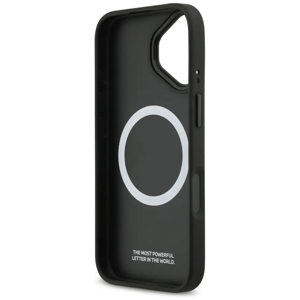 Etui BMW M Perforated Stripe Logo MagSafe do Apple iPhone 17 szary
