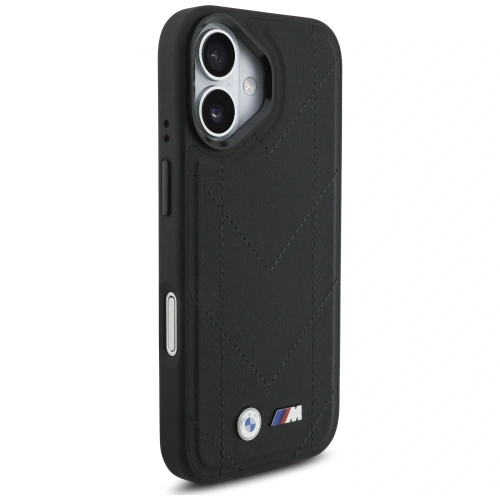 Etui BMW M Quilted Logo MagSafe do Apple iPhone 17 czarny