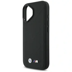 Etui BMW M Quilted Logo MagSafe do Apple iPhone 17 czarny