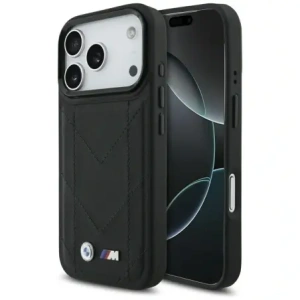 Etui BMW M Quilted Logo MagSafe do Apple iPhone 17 Pro czarny