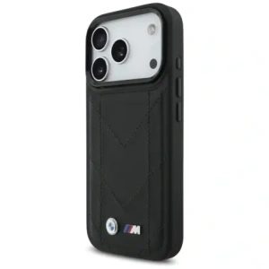 Etui BMW M Quilted Logo MagSafe do Apple iPhone 17 Pro czarny