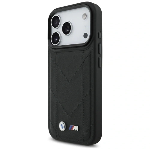 Etui BMW M Quilted Logo MagSafe do Apple iPhone 17 Pro czarny