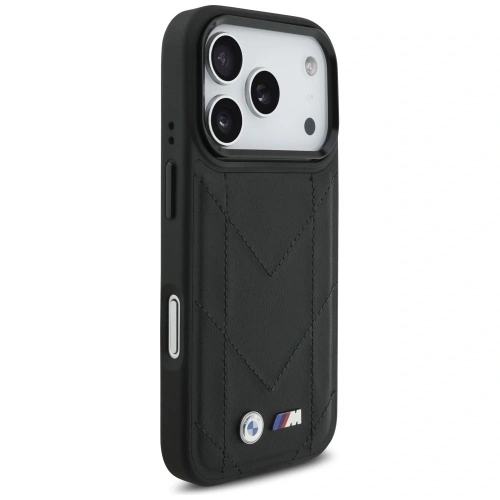 Etui BMW M Quilted Logo MagSafe do Apple iPhone 17 Pro czarny