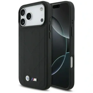Etui BMW M Quilted Logo MagSafe do Apple iPhone 17 Pro Max czarny