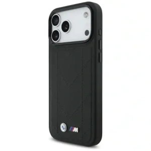 Etui BMW M Quilted Logo MagSafe do Apple iPhone 17 Pro Max czarny