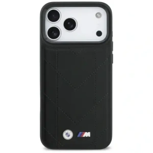 Etui BMW M Quilted Logo MagSafe do Apple iPhone 17 Pro Max czarny