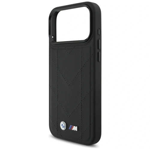 Etui BMW M Quilted Logo MagSafe do Apple iPhone 17 Pro Max czarny