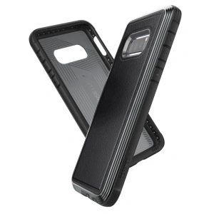 Buy X-Doria Defense Lux - Aluminum Case for Samsung Galaxy S10e (Drop test 3m) (Black Leather) - XDR006BLK - {ean13} - Home Screen Store Europe