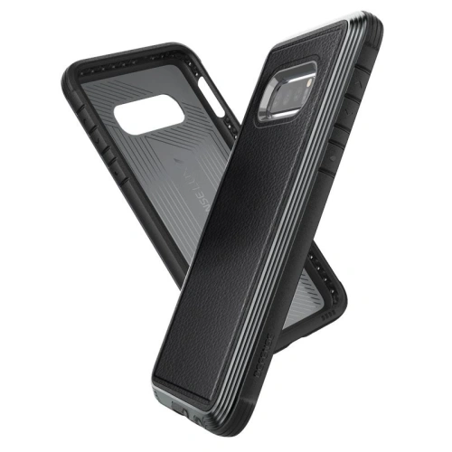 Buy X-Doria Defense Lux - Aluminum Case for Samsung Galaxy S10e (Drop test 3m) (Black Leather) - XDR006BLK - {ean13} - Home Screen Store Europe