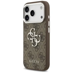 Etui Guess 4G Big 4G Classic Logo do Apple iPhone 17 Pro brązowy srebrny