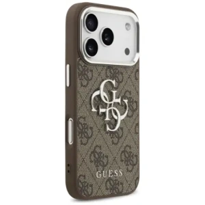 Etui Guess 4G Big 4G Classic Logo do Apple iPhone 17 Pro brązowy srebrny