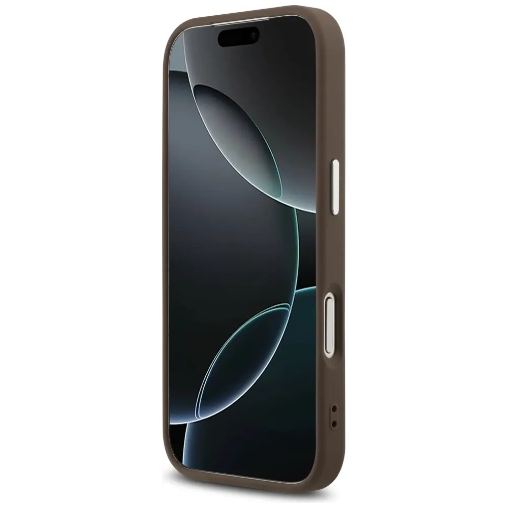 Etui Guess 4G Big 4G Classic Logo do Apple iPhone 17 Pro brązowy srebrny