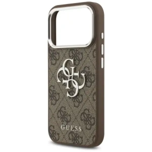 Etui Guess 4G Big 4G Classic Logo do Apple iPhone 17 Pro brązowy srebrny