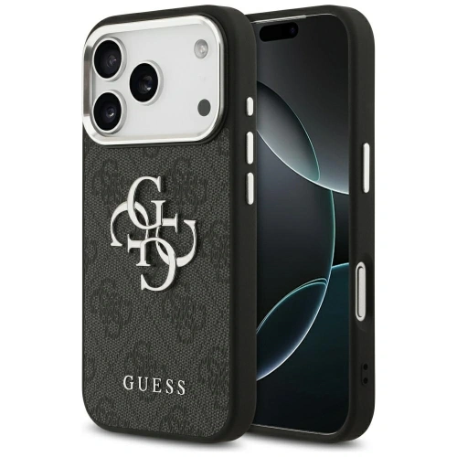 Etui Guess 4G Big 4G Classic Logo do Apple iPhone 17 Pro czarny srebrny