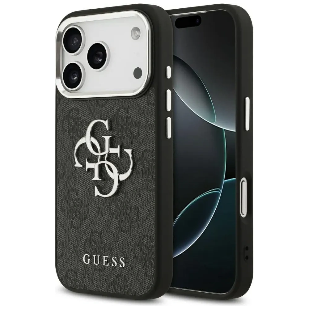 Etui Guess 4G Big 4G Classic Logo do Apple iPhone 17 Pro czarny srebrny
