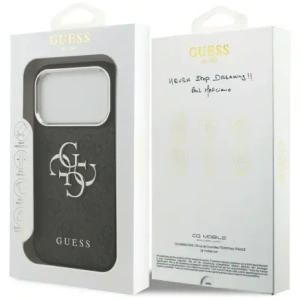 Etui Guess 4G Big 4G Classic Logo do Apple iPhone 17 Pro czarny srebrny