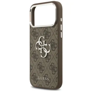 Etui Guess 4G Big 4G Classic Logo do Apple iPhone 17 Pro Max brązowy srebrny