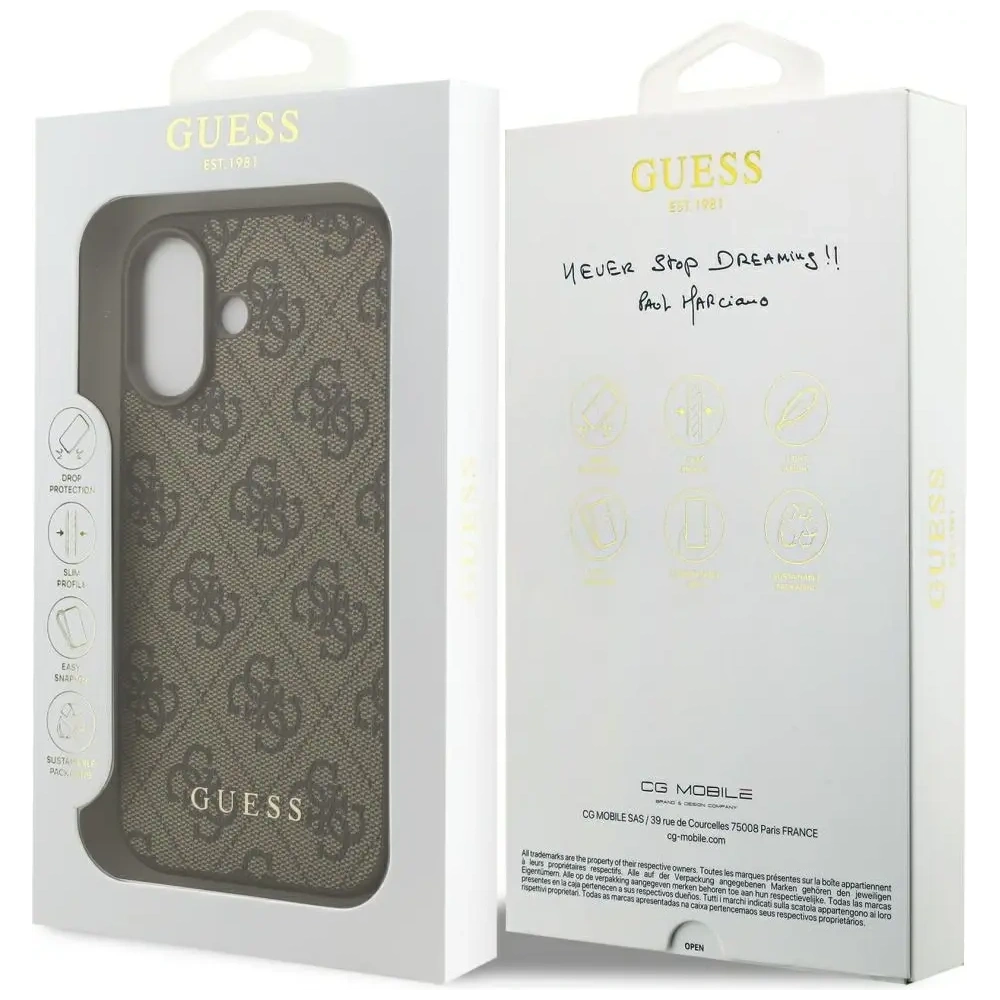 Etui Guess 4G Classic do Apple iPhone 17 brązowy