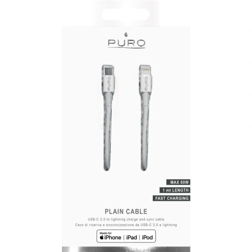Kup PURO USB-C zu Lightning MFi Kabel 1m (weiß) - PUR030WHT - {ean13} - Sklep Home Screen
