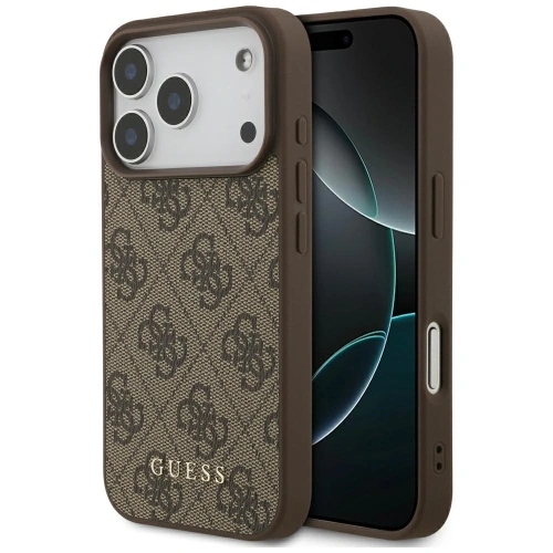 Etui Guess 4G Classic do Apple iPhone 17 Pro brązowy