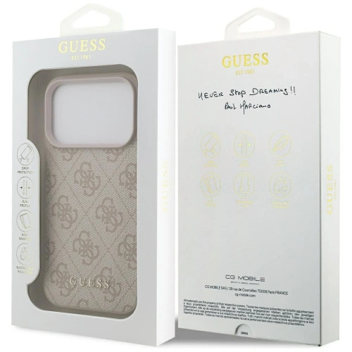 Etui Guess 4G Classic do Apple iPhone 17 Pro różowy