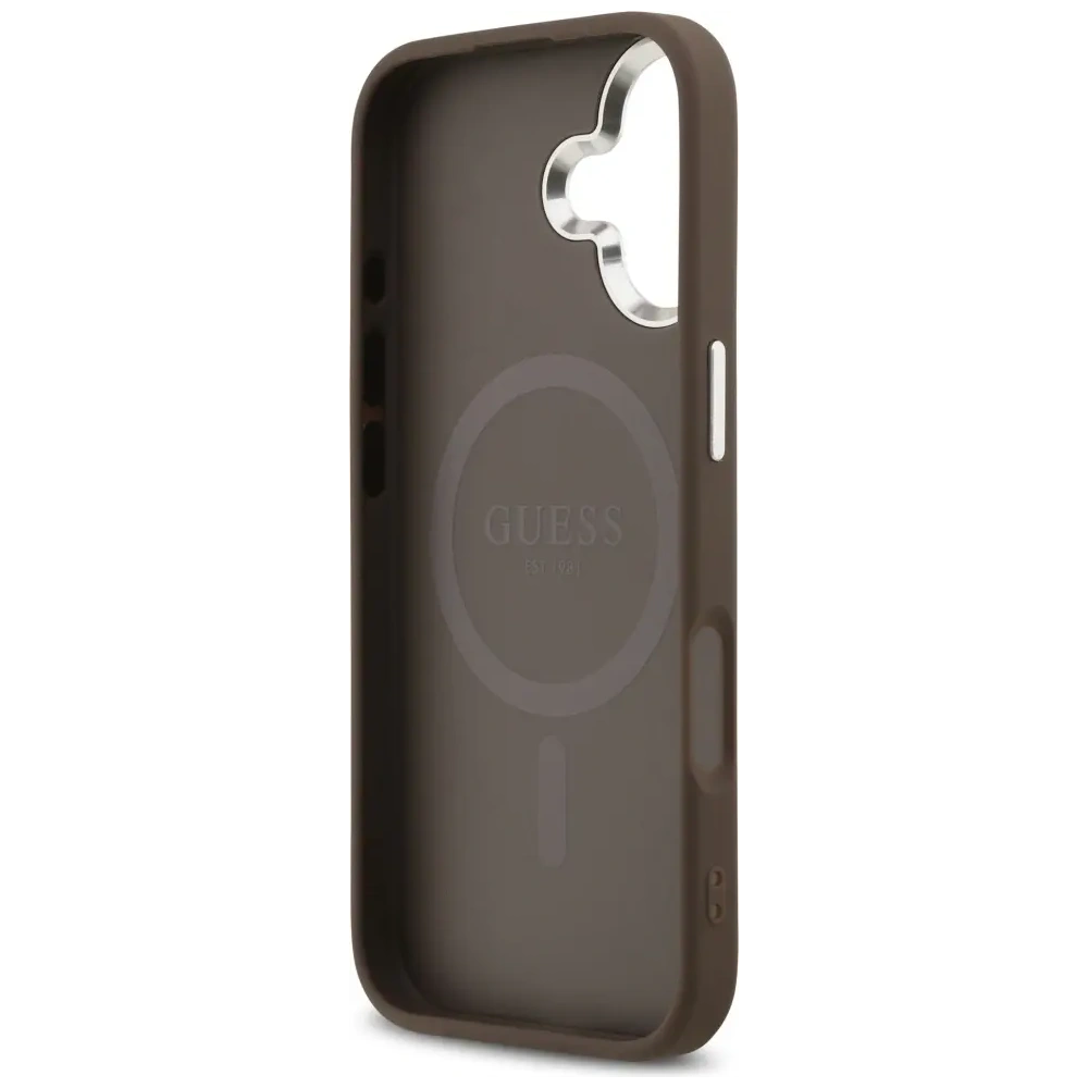 Etui Guess 4G Classic Logo MagSafe do Apple iPhone 17 brązowy