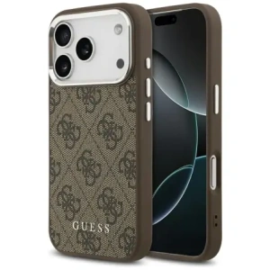 Etui Guess 4G Classic Logo MagSafe do Apple iPhone 17 Pro Max brązowy