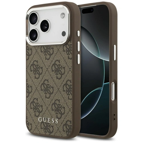 Etui Guess 4G Classic Logo MagSafe do Apple iPhone 17 Pro Max brązowy