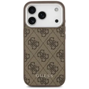 Etui Guess 4G Classic Logo MagSafe do Apple iPhone 17 Pro Max brązowy