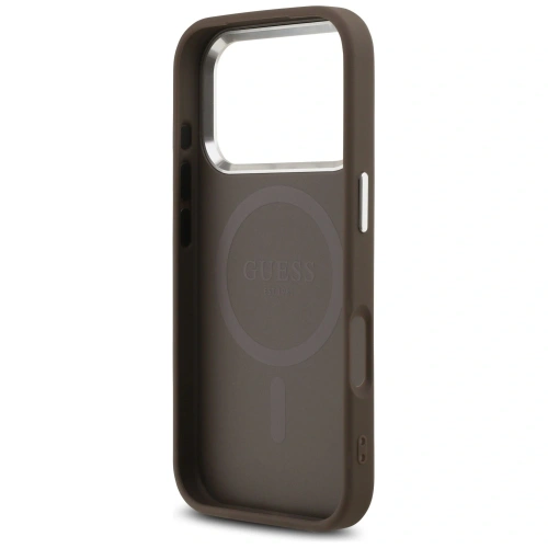 Etui Guess 4G Classic Logo MagSafe do Apple iPhone 17 Pro Max brązowy