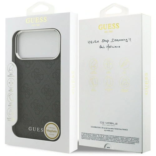 Etui Guess 4G Classic Logo MagSafe do Apple iPhone 17 Pro Max czarny