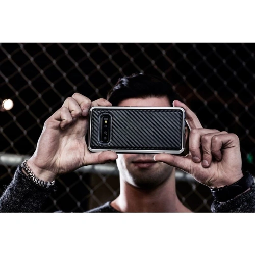 Buy X-Doria Defense Lux - Aluminum Case for Samsung Galaxy S10e (Drop test 3m) (Black Carbon Fiber) - XDR003BLK - {ean13} - Home Screen Store Europe