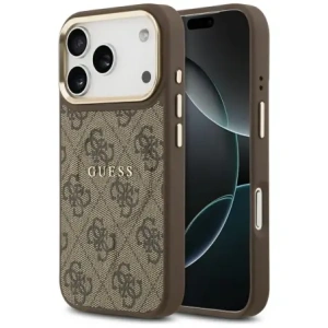 Etui Guess 4G PU Classic Logo MagSafe do Apple iPhone 17 Pro brązowy