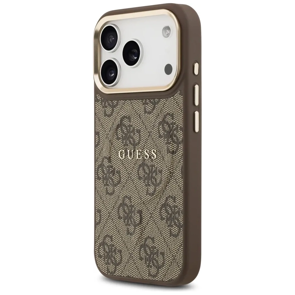 Etui Guess 4G PU Classic Logo MagSafe do Apple iPhone 17 Pro brązowy