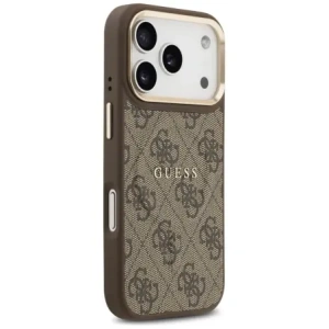 Etui Guess 4G PU Classic Logo MagSafe do Apple iPhone 17 Pro brązowy