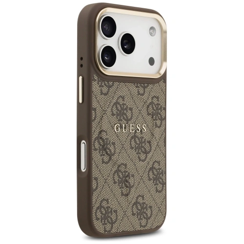 Etui Guess 4G PU Classic Logo MagSafe do Apple iPhone 17 Pro brązowy