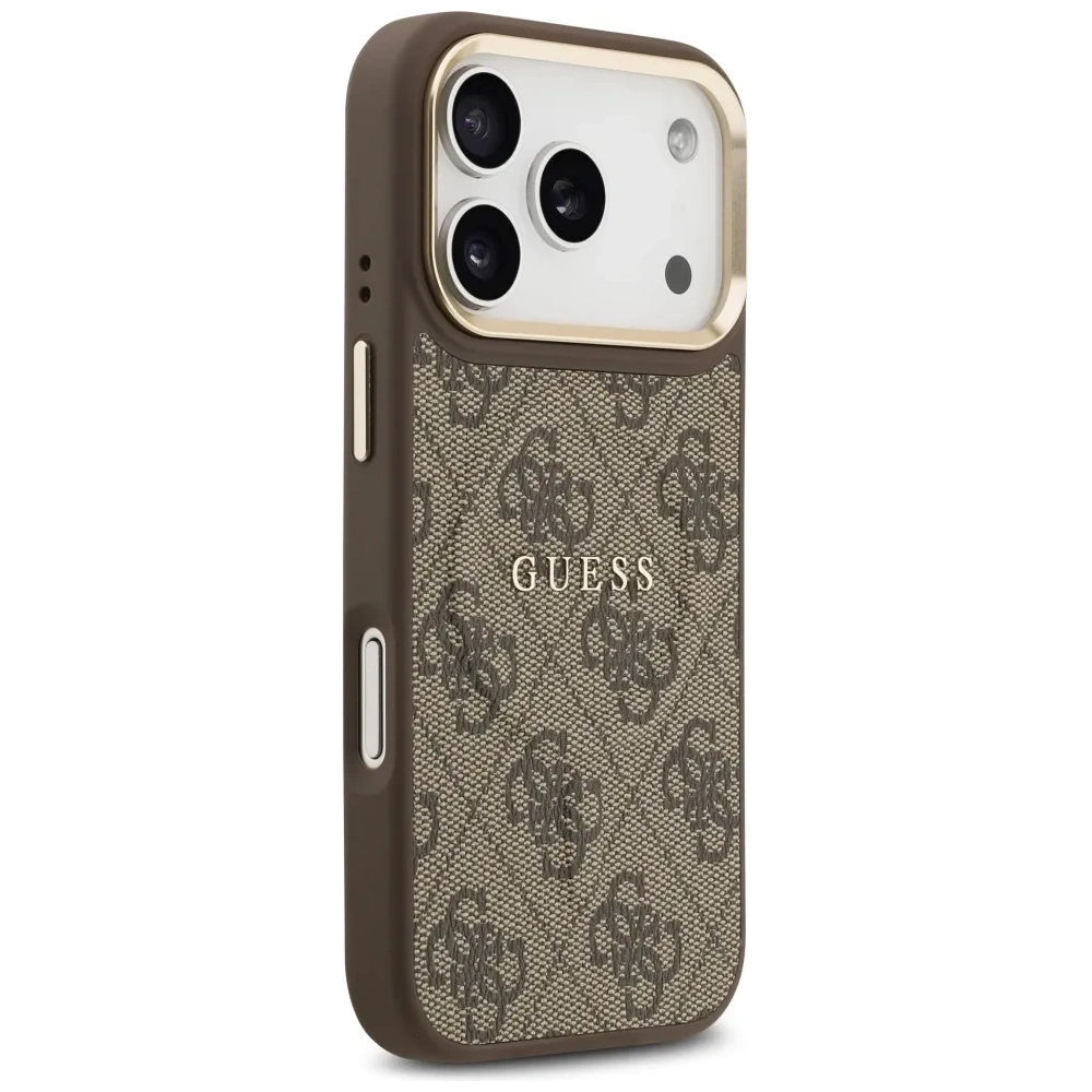 Etui Guess 4G PU Classic Logo MagSafe do Apple iPhone 17 Pro brązowy