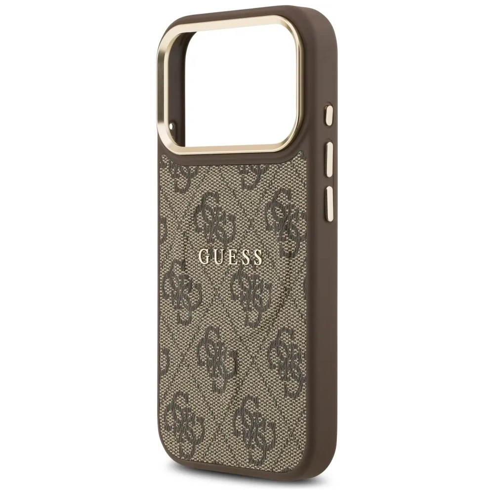 Etui Guess 4G PU Classic Logo MagSafe do Apple iPhone 17 Pro brązowy