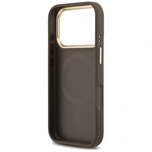 Etui Guess 4G PU Classic Logo MagSafe do Apple iPhone 17 Pro brązowy