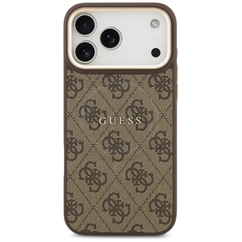 Etui Guess 4G PU Classic Logo MagSafe do Apple iPhone 17 Pro Max brązowy