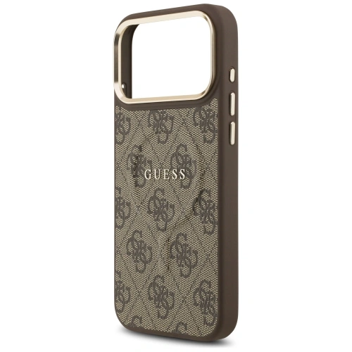 Etui Guess 4G PU Classic Logo MagSafe do Apple iPhone 17 Pro Max brązowy