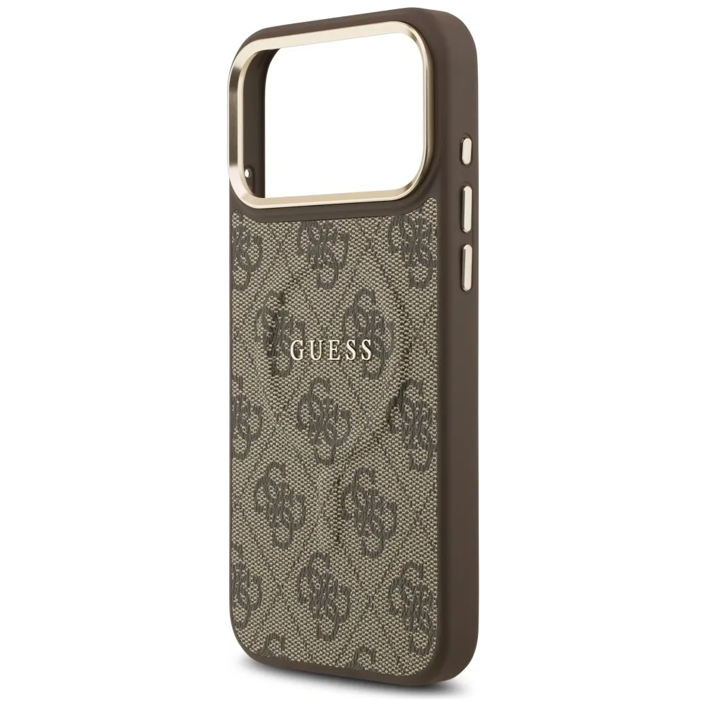 Etui Guess 4G PU Classic Logo MagSafe do Apple iPhone 17 Pro Max brązowy